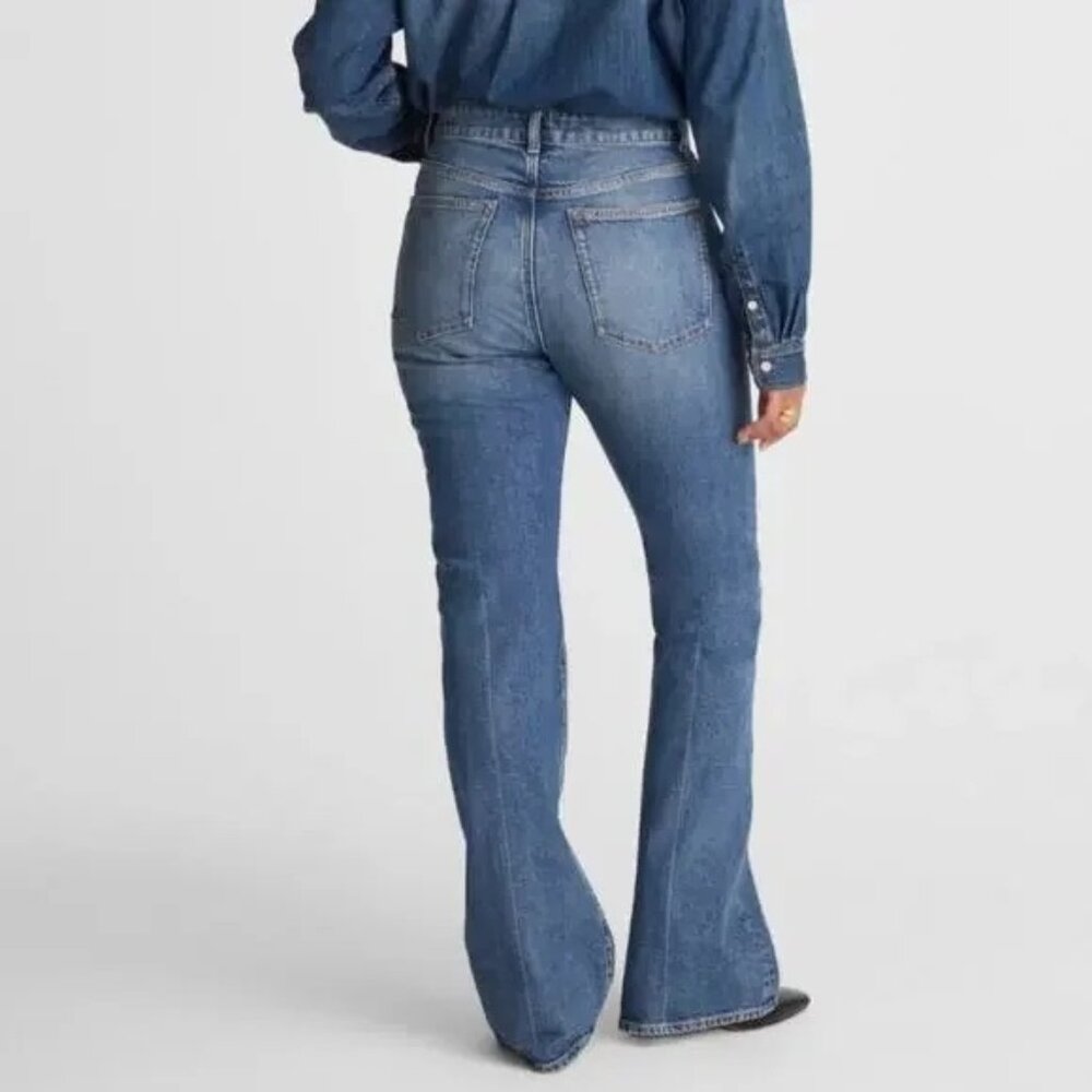 Madewell The Curvy Vintage Flare Jeans High Rise Medium Bouvier Wash Stretch 30 - Picture 2 of 12
